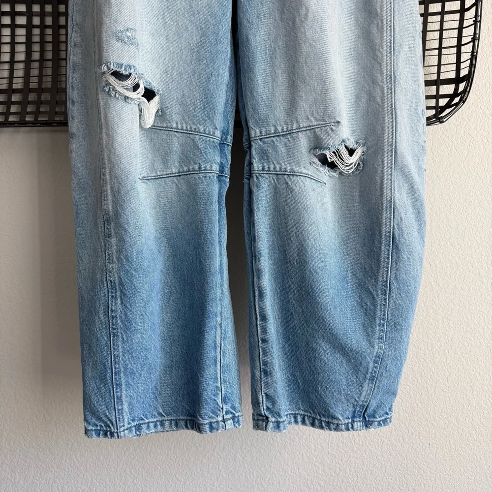Free people We The Free Good Luck Mid-Rise Barrel Jeans - Picture 4 of 8